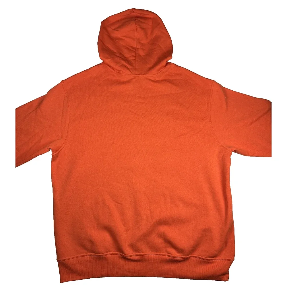 ADIDAS MEN'S ORANGE FULL ZIP HOODIE SWEATSHIRT LONG SLEEVE SIZE 2XL